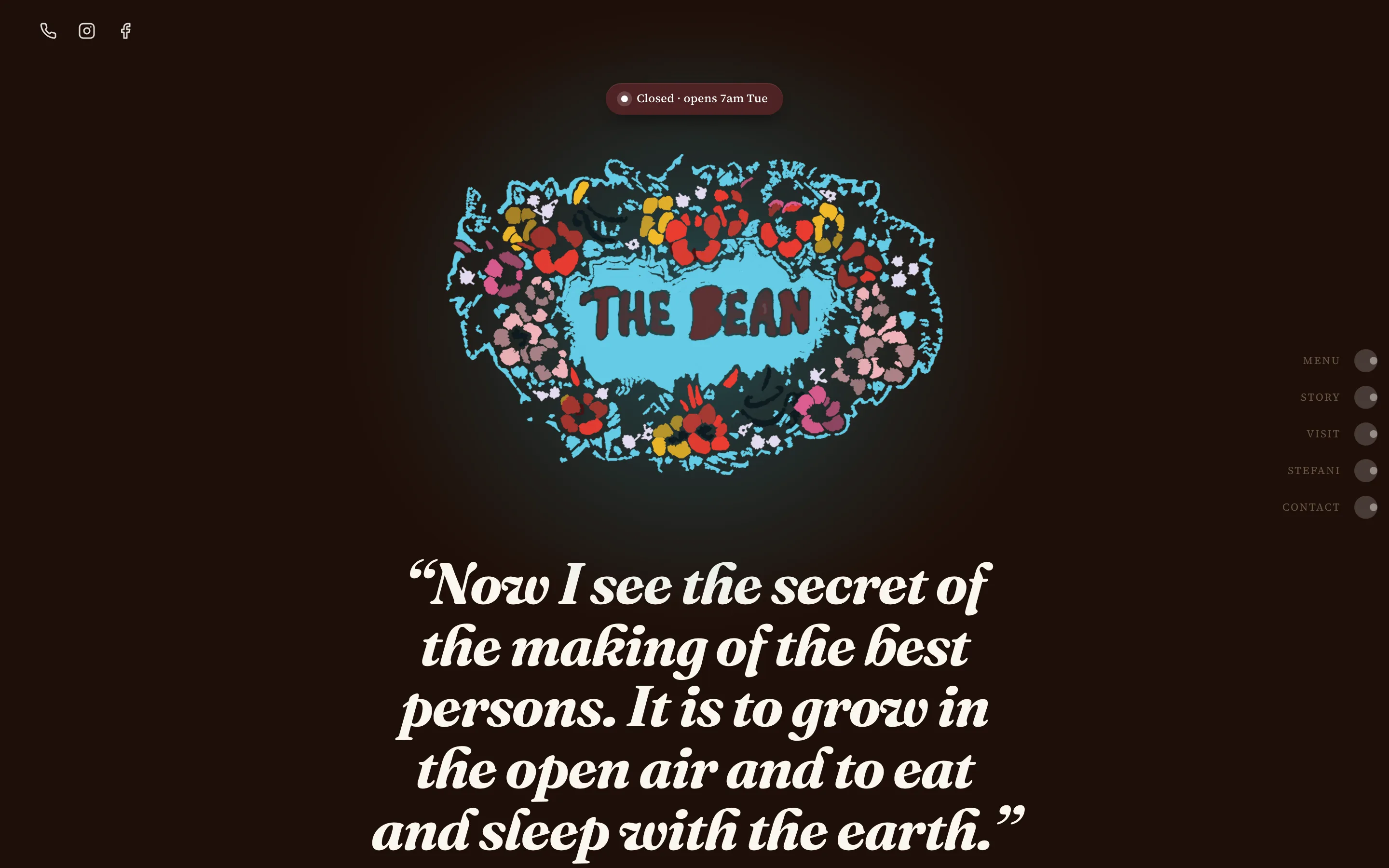 The Bean homepage